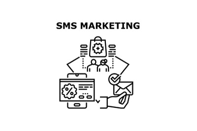 Sms marketing icon vector illustration