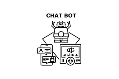 Chat bot icon vector illustration