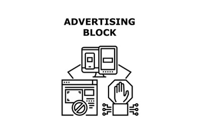 Advertising Block icon vector illustration