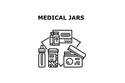 Medical jars icon vector illustration