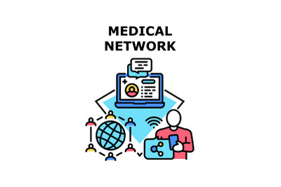 Medical network icon vector illustration