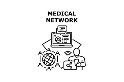 Medical network icon vector illustration