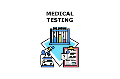 Medical testing icon vector illustration