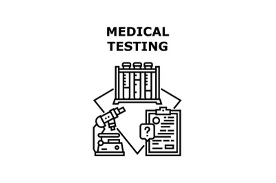 Medical testing icon vector illustration