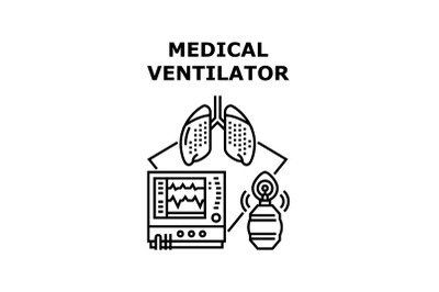 Medical ventilator icon vector illustration