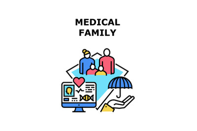 Medical family icon vector illustration