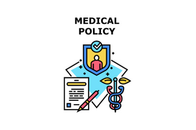 Medical policy icon vector illustration
