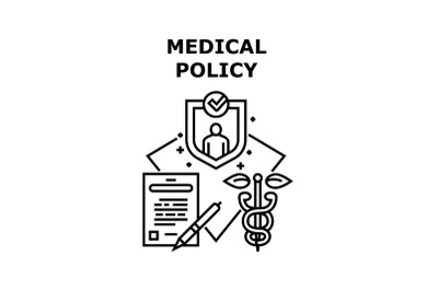 Medical policy icon vector illustration