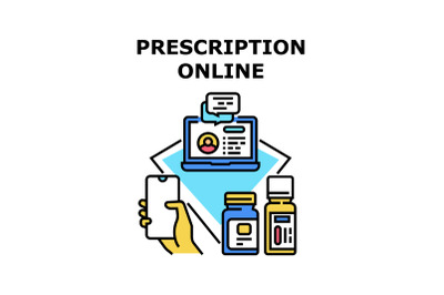 Prescription online icon vector illustration