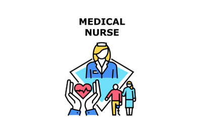 Medical nurse icon vector illustration