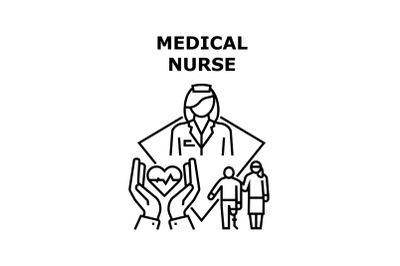 Medical nurse icon vector illustration