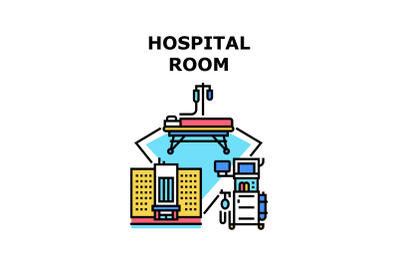 Hospital room icon vector illustration