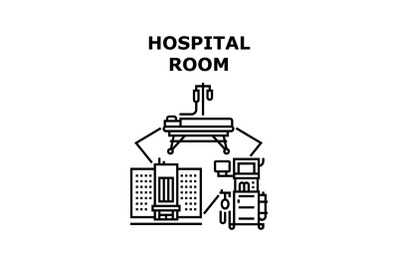 Hospital room icon vector illustration