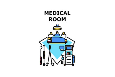 Medical room icon vector illustration