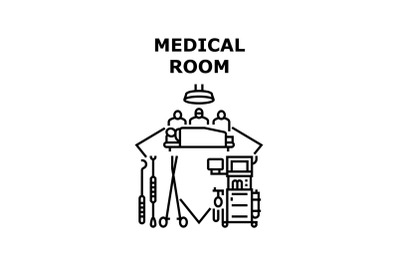 Medical room icon vector illustration