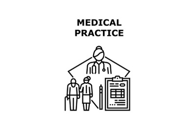 Medical practice icon vector illustration