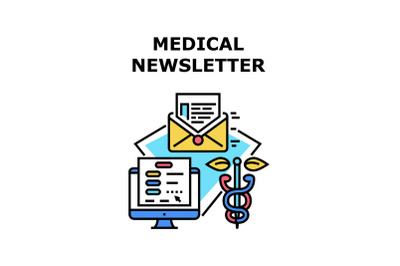 Medical newsletter icon vector illustration