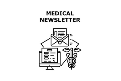 Medical newsletter icon vector illustration