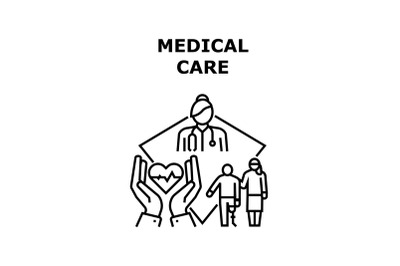 Medical care icon vector illustration