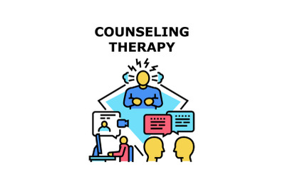 Counseling therapy icon vector illustration