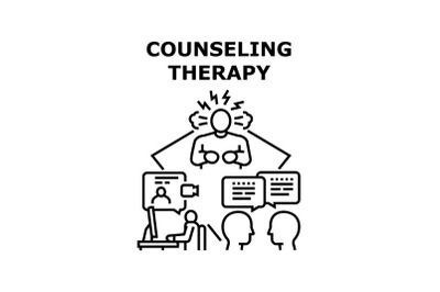 Counseling therapy icon vector illustration