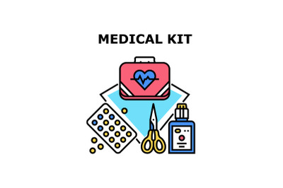 Medical kit icon vector illustration