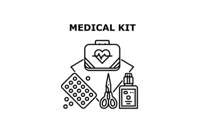 Medical kit icon vector illustration