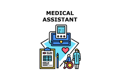 Medical assistant icon vector illustration