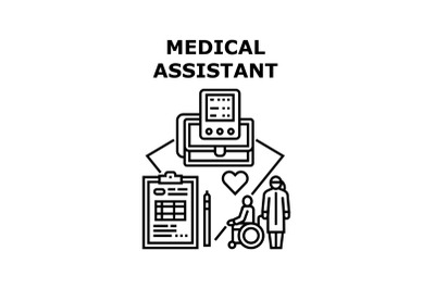 Medical assistant icon vector illustration