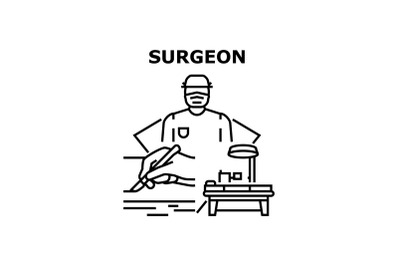 Surgeon icon vector illustration