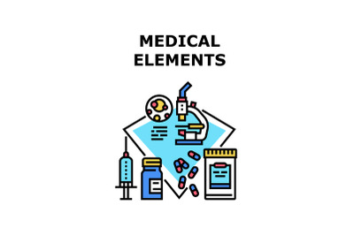 Medical elements icon vector illustration