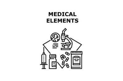 Medical elements icon vector illustration