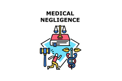 Medical negligence icon vector illustration