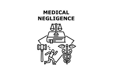 Medical negligence icon vector illustration