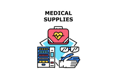 Medical supplies icon vector illustration