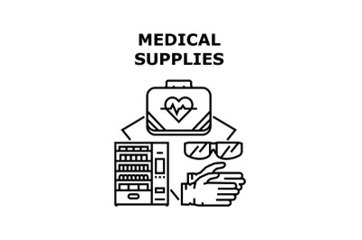 Medical supplies icon vector illustration