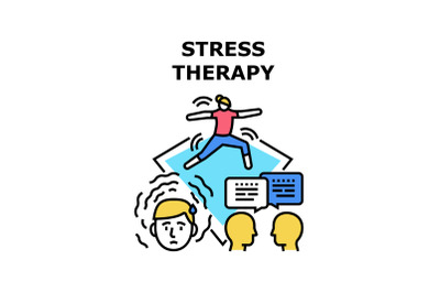 Stress therapy icon vector illustration