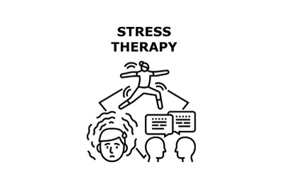 Stress therapy icon vector illustration