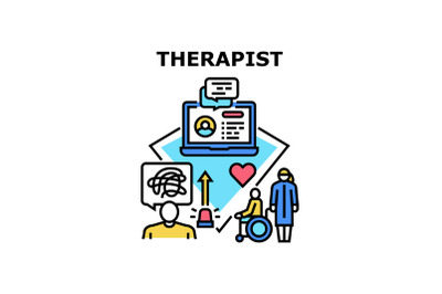 Therapist icon vector illustration