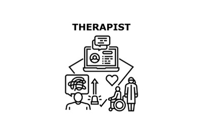 Therapist icon vector illustration