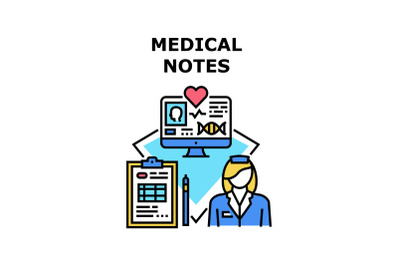 Medical notes icon vector illustration