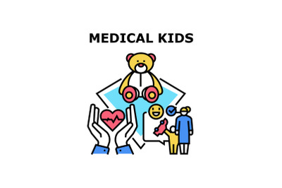 Medical kids icon vector illustration