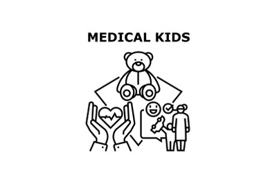 Medical kids icon vector illustration