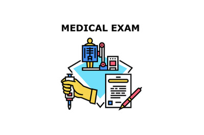 Medical exam icon vector illustration