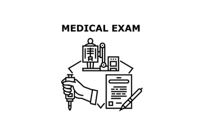 Medical exam icon vector illustration