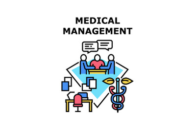 Medical management icon vector illustration