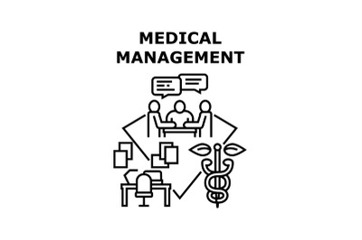 Medical management icon vector illustration