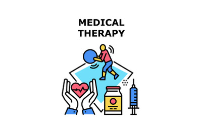 Medical therapy icon vector illustration