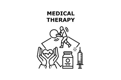 Medical therapy icon vector illustration