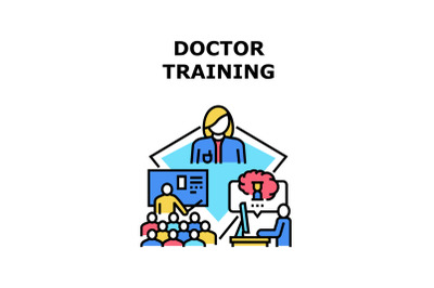 Doctor trainig icon vector illustration